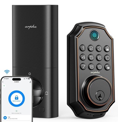 ARPHA WiFi Fingerprint Smart Door Lock APP Control Keyless Keypad Deadbolt D280W
