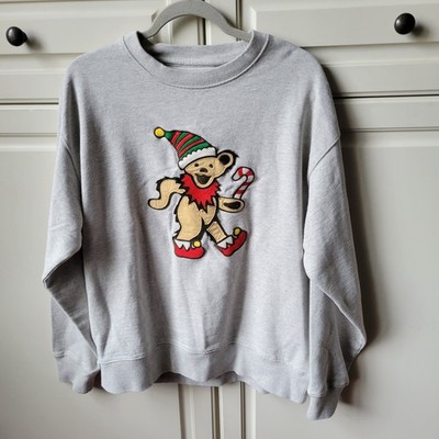 Lucky Brand Men's Size M Grey Heather Grateful Dead Dancing Bear Sweatshirt