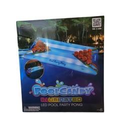 PoolCandy Illuminated LED Pool Party Pong Light-Up Inflatable Game Float NEW