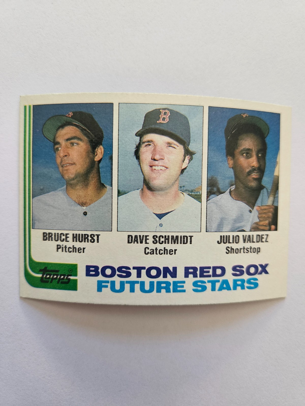 Red Sox Future Stars: Bruce Hurst / Dave Schmidt / Julio Valdez #381 (Baseball Cards 1982 Topps) — is it worth grading?