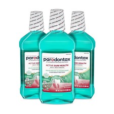 3X Parodontax Active Gum Health Mouthwash, Antiplaque Antigingivitis,16.9 Oz