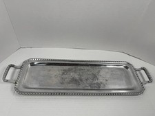 Piatto vintage due manici vassoio made in Mexico servizio piatto argento tono argento