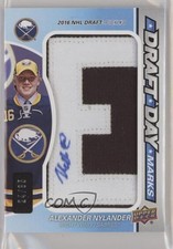2018-19 SP Game Used Draft Day Marks Rookies 24/35 Alexander Nylander Auto 0c3