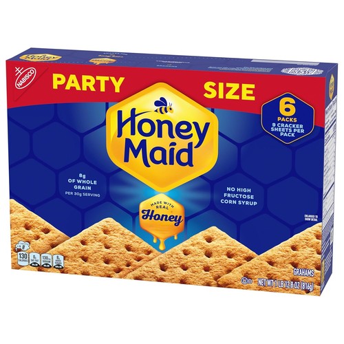 HONEY MAID Graham Crackers, snack per pranzo, formato festa, 28,8 once (confezione da 1) - Foto 17 di 22