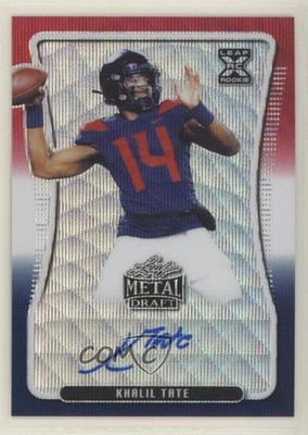 2020 Leaf Metal Draft Red White & Blue Wave 4/5 Khalil Tate #BA-KT1 Auto 3f2
