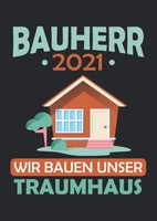 Notizbuch A4 Punkte 120 Blatt Bauherr Geschenk Mann 2021 Traumhaus