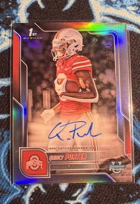 2025 Bowman University Chrome - Quincy Porter #BCA-QPO Refractor /299 (AU, RC)