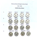 Lot of 16 Mercury Dimes (AKA - Winged Liberty Head/Lady Liberty) - 90% Silver