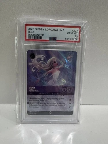 2023 Disney Lorcana EN 1 Enchanted #207 Elsa spirit of winter PSA 10