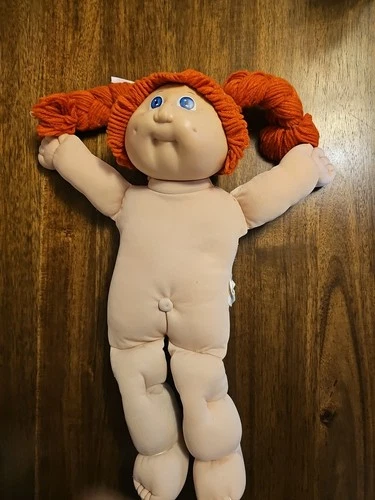1978 1982 Vintage 15" Cabbage Patch GIRL Baby Doll - GREEN Eyes~signed