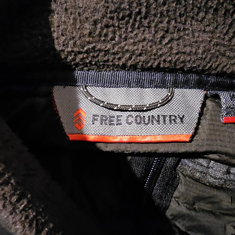 Free Country Mens Quilted Fleece Jacket Dark Olive Green XL - Image 4 of 4