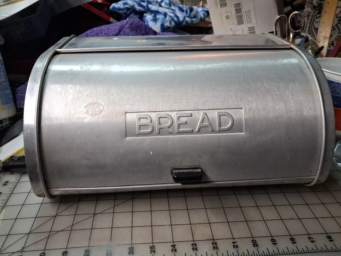 Vintage Kromex Aluminum Roll Top Bread Box
Opens in a new window or tab