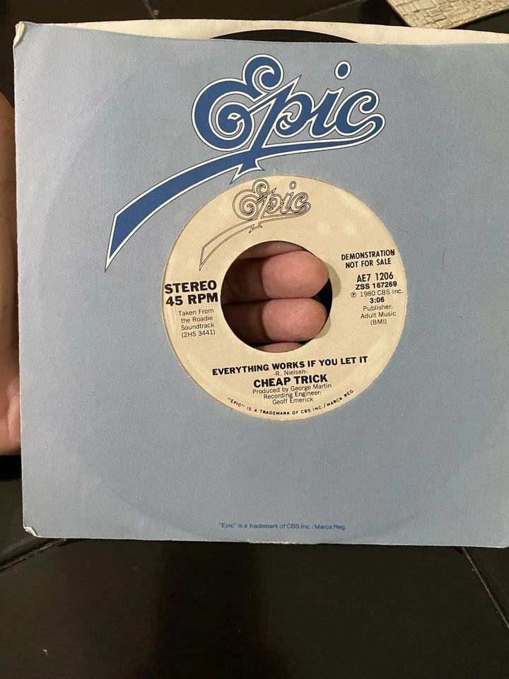 ДЕШЕВЫЙ ТРЮК нашли все части 10» виниловая пластинка альбом EP с 45 об/мин 7» Epic 1980 - Изображение 4 из 4