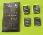 VALCAMBI SUISSE CombiBar (14) grams .999 FINE SILVER•10g x 1 & 1g x 4= 14g⭐️