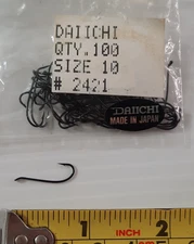 64 DAIICHI Size 10 #2421 Hooks Salmon Steelhead up eye Dry Fly Tying Hooks #18