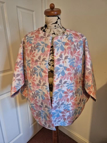 REW Floral Kimono Jacquared Floral Jacket One Size (Fits up to 22) BNWT