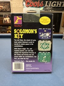 Solomon&rsquo;s Key (Nintendo, NES) CIB - 5 Screw, Hang Tag, Manual, & Poster