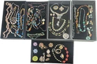 Vintage ECLECTIC REAL STONES JEWELRY Lot - Silver Costume Coral Abalone Quartz