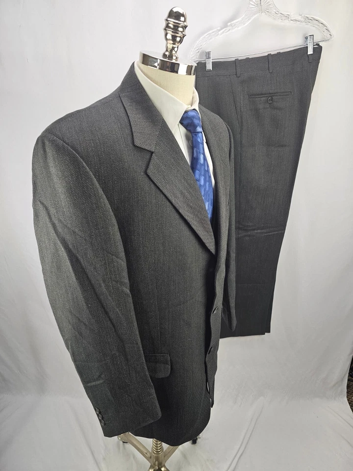 Spiritoso Nordstrom Men's Brown Wool 3 Piece Suit 44L 36 x 30 - Image 2 of 4