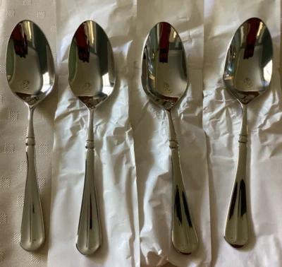 Mikasa Stainless FRENCH COUNTRYSIDE 4 Soup Spoons Unused Flatware 7 1/4" Vietnam