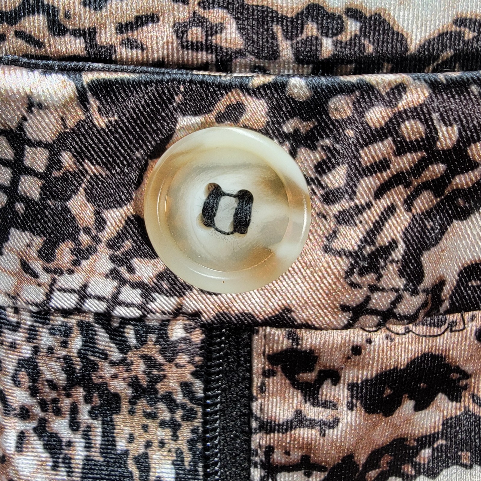 Brown Python Satin Womens Pants Stretch Festival … - image 4