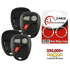 2 New Replacement Keyless Remote Key Fob Shell Case & Button Pad for 15042968