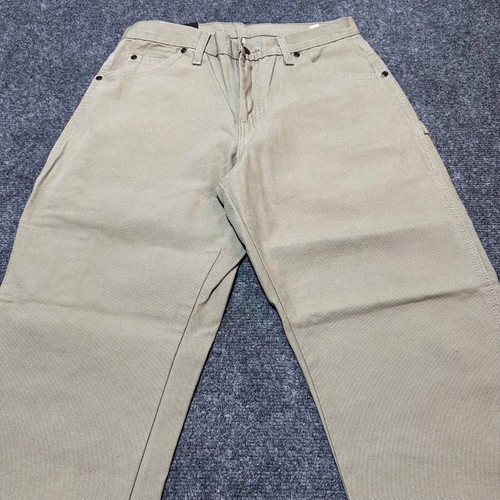 NEW Dickies Jeans Mens 30 Khaki Cotton Relaxed Carpenter Straight Five Pockets - Picture 8 of 12
