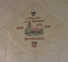 A19/ alte Entwurf Zeichnung für Fahne - Musikverein Berkheim von 1971 /S207