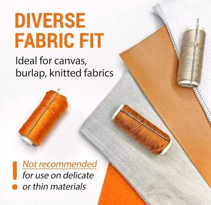 5 agujas de coser de ojo grande de alta resistencia, aguja de bordar de ojo grande de 2,4 pulgadas. USA Foto 2 de 4