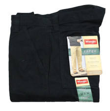 Wrangler Cargo Pants Relaxed Fit Men's Size W32 L32 Cotton Black New