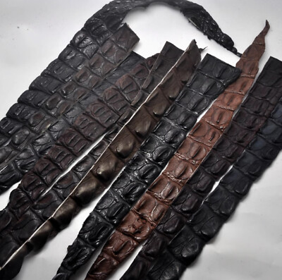250/500g Real Alligator Skin Hide Genuine Crocodile bone Leather Pelt Material