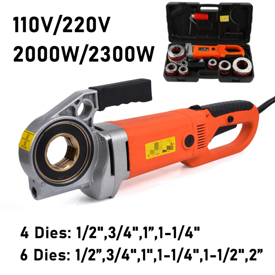 110V/220V Portable Electric Pipe Threader Pipe Threading Machine With 4/6 Dies - Image 2 of 4
