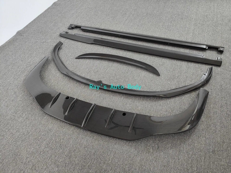 Difusor lateral delantero trasero de fibra de carbono Fit Bentley Continental GT 15-18 Foto 2 de 4