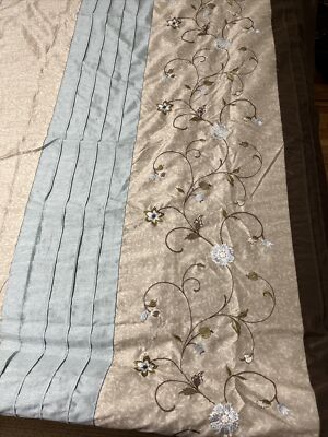 Full/Queen  Duvet Cover Blue Brown Floral approximately 90x88