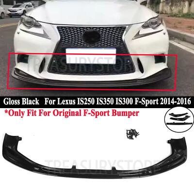 #ad #ad Front Bumper Lip Spoiler Splitter Gloss Black For Lexus IS250 F sport 2014 2016 $52.24
