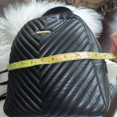 aldo Black backpack purse Women Medium Size Front Logo Zipper Adjustable  Strap | eBay