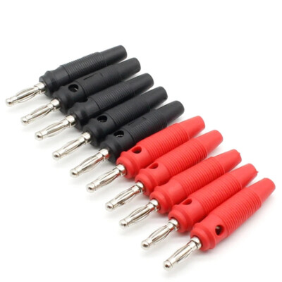 10/20x Bananenstecker Schraubbar Labor Büschelstecker Bananenbuchse Vernickelt