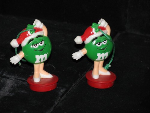 Vintage M & M Ornaments Candy Tube Toppers Set of 2 - Picture 2 of 3