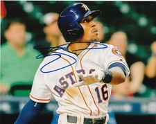 TONY KEMP  HOUSTON ASTROS   ACTION SIGNED 8x10