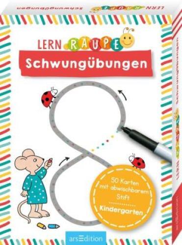 Thumbnail - Lernraupe - Schwungübungen 50 Karten Mit Abwischbarem Stift 6605
