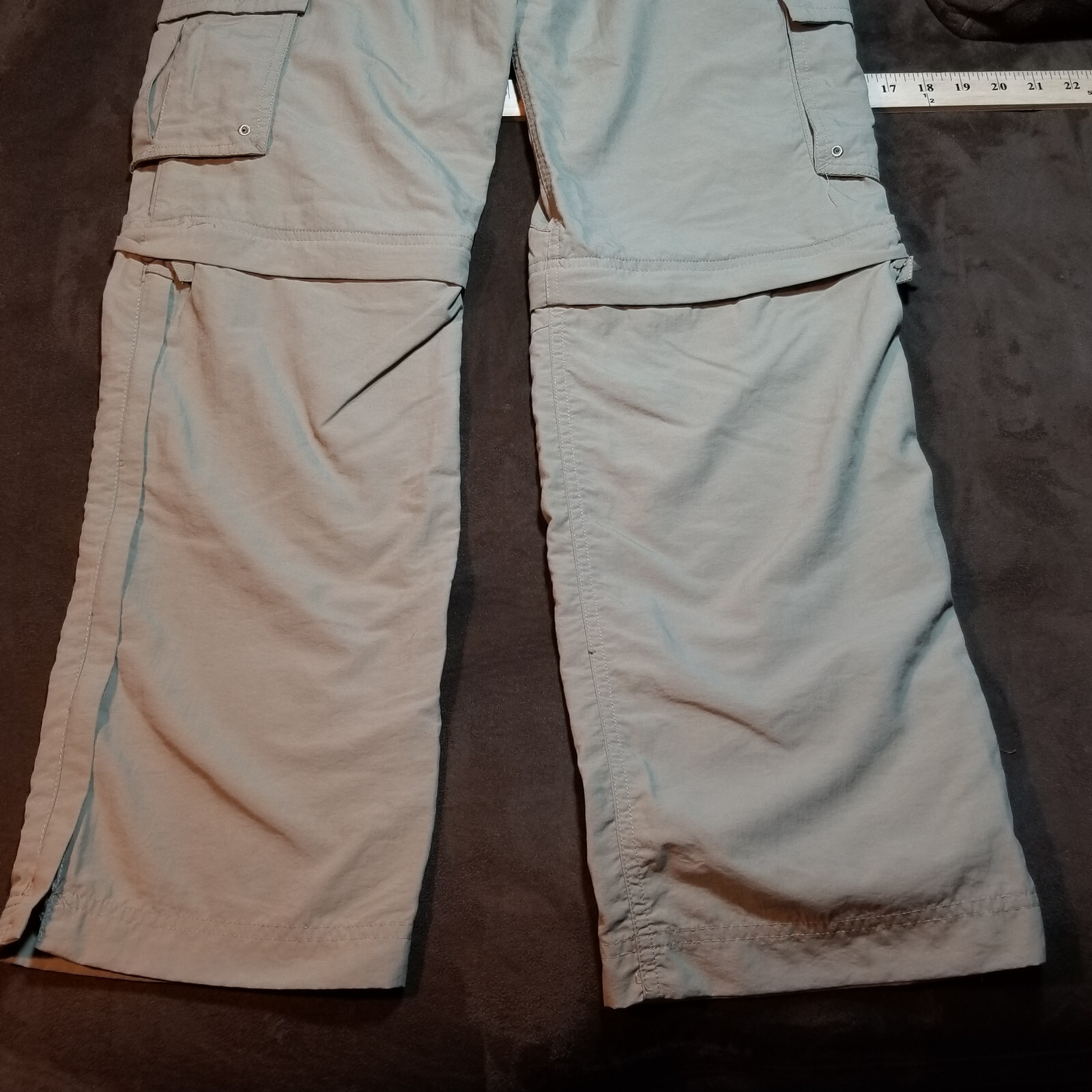 REI COOP CONVERTIBLE HIKING PANTS CARGO KHAKI OUTDOO… Gem