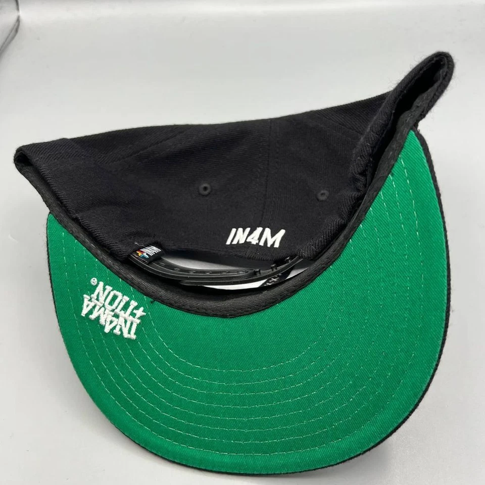 Sombrero In4mation Hombre Negro Verde Patín Bordado Snap Back Cap Foto 4 de 4