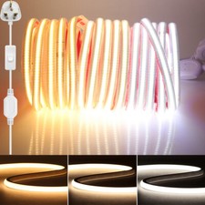 Neon COB LED Strip Lights 220V Self Adhesive Tape Under Cabinet Lighting IP67