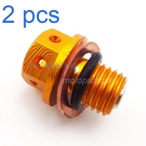 2x Oil Drain Bolt Plug Gold for 50cc 110cc 125cc Lifan YX Pit