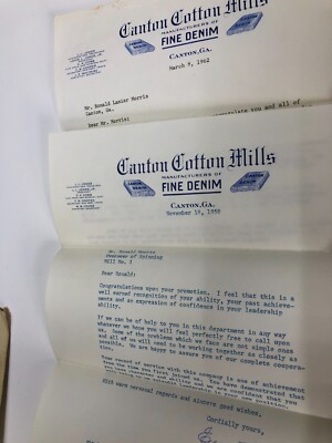 Canton, GA Canton Cotton Mills Letterheads 1959-1962