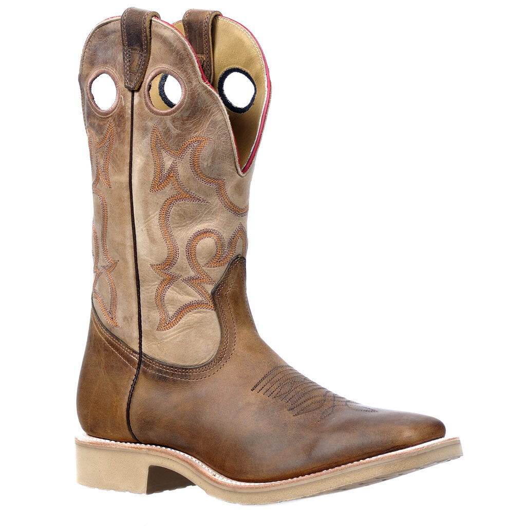 Bottes Boulet bout carré large marron homme chaussure western cuir 2900