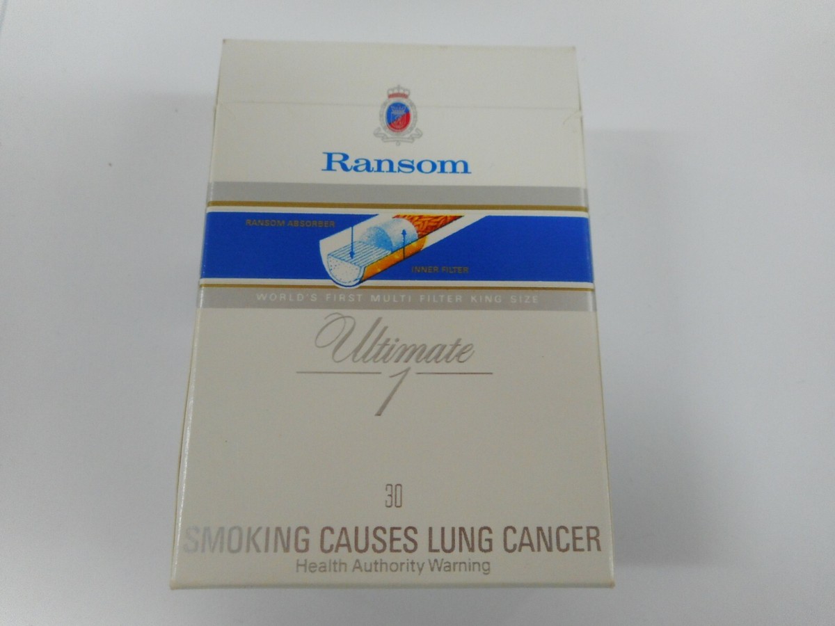 VINTAGE ROTHMANS RANSOM ULTIMATE 1 EMPTY 30 CIGARETTE PACKET .. AUSTRALIA