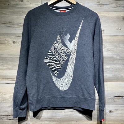 Medium Gray Crew Neck Sweatshirt Logo 