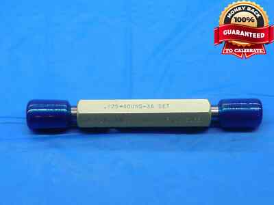 5/8 40 UNS 3A SET THREAD PLUG GAGE .625 .6250 GO NO GO P.D.'S = .6088 ...