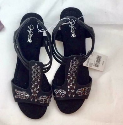 black dressy wedge heels